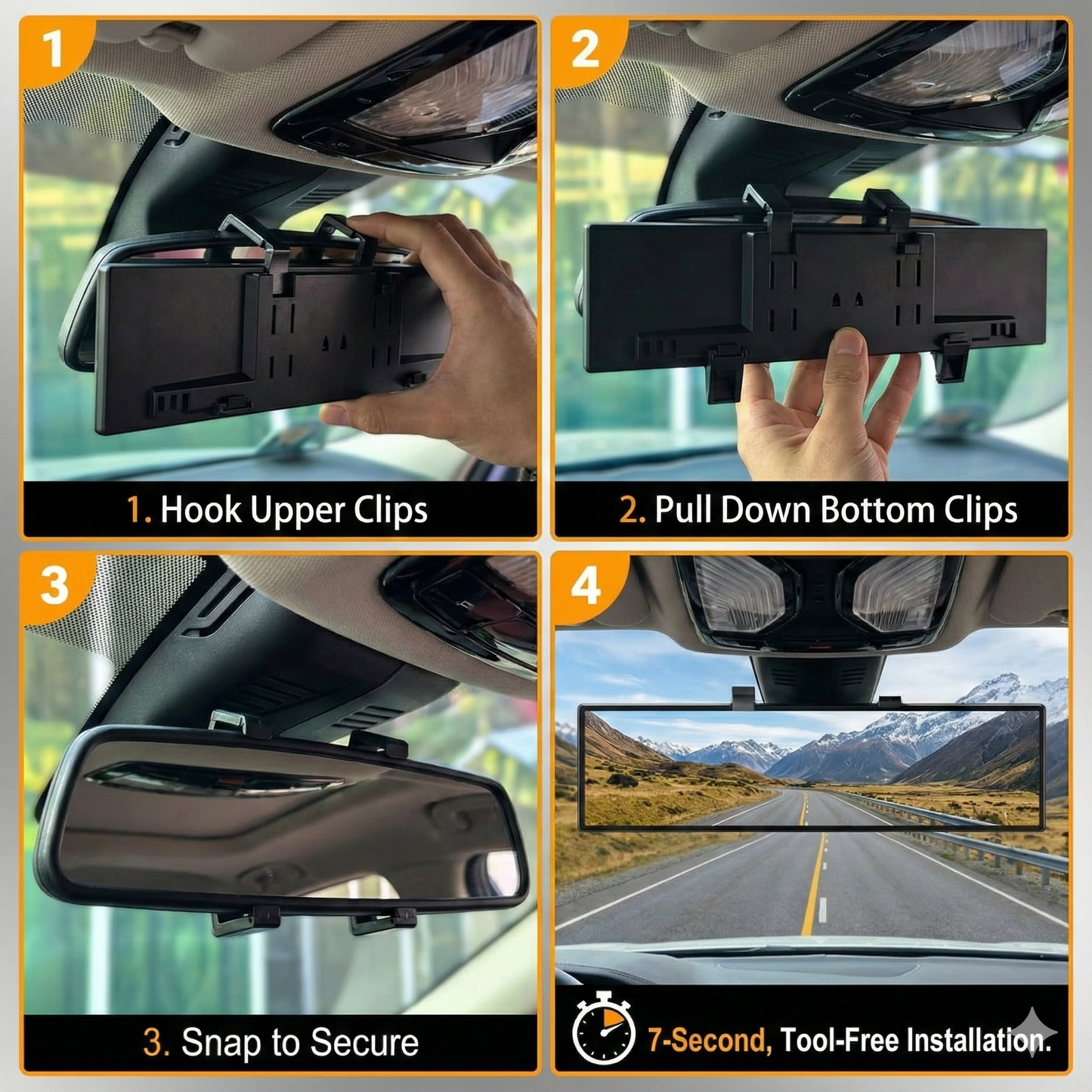 3D Car Rear View Mirror